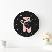 Rosa Ballettschuhe Große Wanduhr (Zuhause)