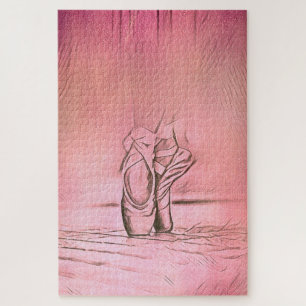 Rosa Ballettschuhe Hoch entwickelte Ballerina Puzzle