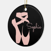 Rosa Ballettschuhe Keramik Ornament (Links)