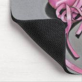 Rosa Ballettschuhe Mousepad (Ecke)