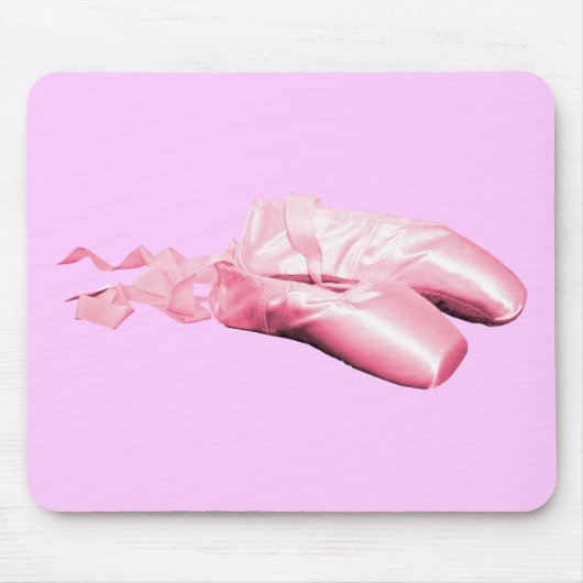 Rosa Ballettschuhe Mousepad (Vorne)