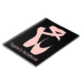 Rosa Ballettschuhe Notizblock (Linke Seite)