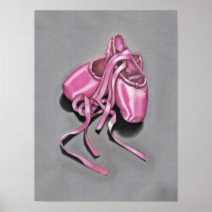 Rosa Ballettschuhe Poster