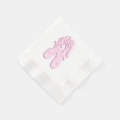 Rosa Ballettschuhe Serviette (Ecke)