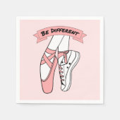 Rosa Ballettschuhe Serviette (Vorderseite)