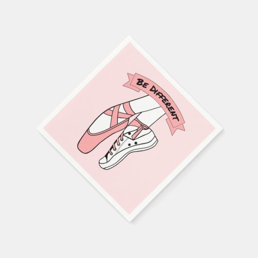 Rosa Ballettschuhe Serviette (Ecke)