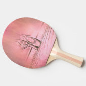 Rosa Ballettschuhe über Pointe Dancing Girl Tischtennis Schläger (Seitenansicht)