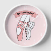 Rosa Ballettschuhe Uhr (Vorderseite)