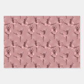 Rosa Balletttänzerin Geschenkpapierbögen Geschenkpapier Set (Vorderseite 3)