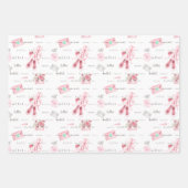Rosa Balletttänzerin Geschenkpapierbögen Geschenkpapier Set (Vorderseite 2)