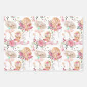 Rosa Balletttänzerin Geschenkpapierbögen Geschenkpapier Set (Vorderseite)