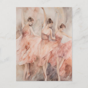 Rosa Balletttänzerinnen Postkarte