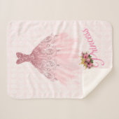 Rosa Ballkleid Sherpa Fleece-Decke Prinzessin- Sherpadecke (Vorderseite (Horizontal))