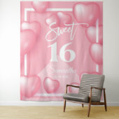 Rosa Ballon 16 . Geburtstag 16. Hintergrund Wandteppich (Beispiel)