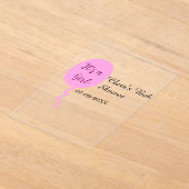 Rosa Ballon es ist ein Mädchen Dusche hinzufügen N Acryleinladungen (Ablage )