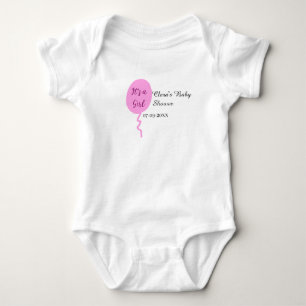 Rosa Ballon es ist ein Mädchen Dusche hinzufügen N Baby Strampler