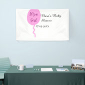 Rosa Ballon es ist ein Mädchen Dusche hinzufügen N Banner (Messeveranstaltung)