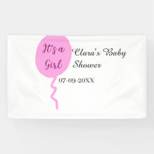 Rosa Ballon es ist ein Mädchen Dusche hinzufügen N