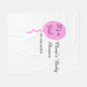 Rosa Ballon es ist ein Mädchen Dusche hinzufügen N Fleecedecke (Vorderseite (Horizontal))