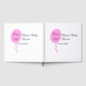 Rosa Ballon es ist ein Mädchen Dusche hinzufügen N Gästebuch (Voll)