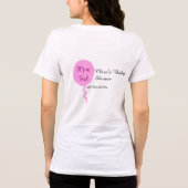 Rosa Ballon es ist ein Mädchen Dusche hinzufügen N Tri-Blend Shirt (Rückseite)