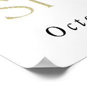 Rosa Ballon, Eukalyptus, Babydusche Willkommen Poster (Ecke)