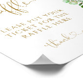 Rosa Ballon Girl Diaper Raffle Poster (Ecke)