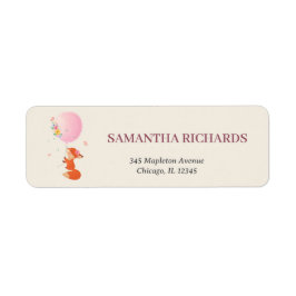 Rosa Ballon mit niedlichem Fuchsgrün