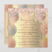 Rosa Ballon Sweet 16. Brautparty Einladung (Vorne/Hinten)