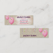 Rosa Ballone und Streifen Mini Visitenkarte (Vorne/Hinten)
