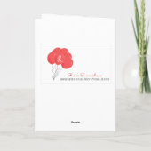 Rosa Ballonkarte zum 40. Geburtstag Karte (Rückseite)