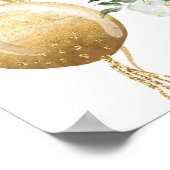 Rosa Ballons Babydusche Begrüßungszeichen Poster (Ecke)