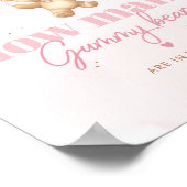 Rosa Ballons Wie viele Gummibären im Glas Poster (Ecke)