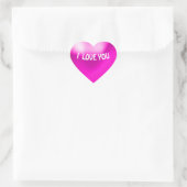 Rosa Balloon Style Heftsticker Herz-Aufkleber (Tasche)