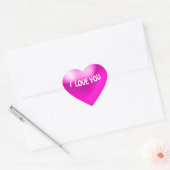 Rosa Balloon Style Heftsticker Herz-Aufkleber (Umschlag)