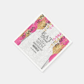 Rosa Balloons - Essen, Trinken und Glücklich 00. G Serviette (Ecke)