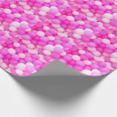 Rosa Balloons festes Hintergrunddesign. Geschenkpapier (Ecke)
