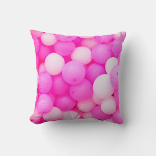 Rosa Balloons festes Hintergrunddesign. Kissen