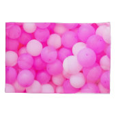 Rosa Balloons festes Hintergrunddesign. Kissenbezug (Rückseite)