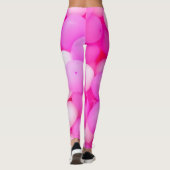 Rosa Balloons festes Hintergrunddesign. Leggings (Rückseite)