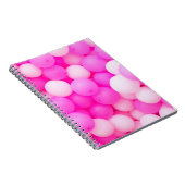 Rosa Balloons festes Hintergrunddesign. Notizblock (Rechte Seite)