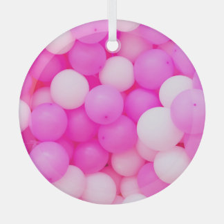 Rosa Balloons festes Hintergrunddesign. Ornament Aus Glas