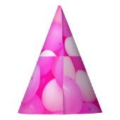 Rosa Balloons festes Hintergrunddesign. Partyhütchen (Rückseite)