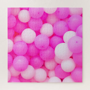 Rosa Balloons festes Hintergrunddesign. Puzzle