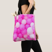 Rosa Balloons festes Hintergrunddesign. Tasche (Von Nahem)