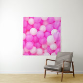 Rosa Balloons festes Hintergrunddesign. Wandteppich (Beispiel)