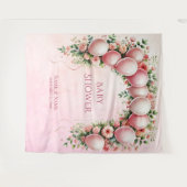 Rosa Balloons Hintergrund Wandteppich (Vorderseite (Horizontal))