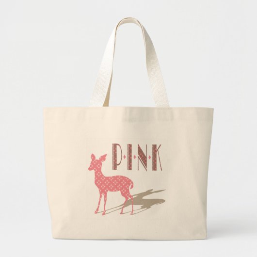 Rosa Bambi Entwurfs-Tasche Jumbo Stoffbeutel (Vorne)