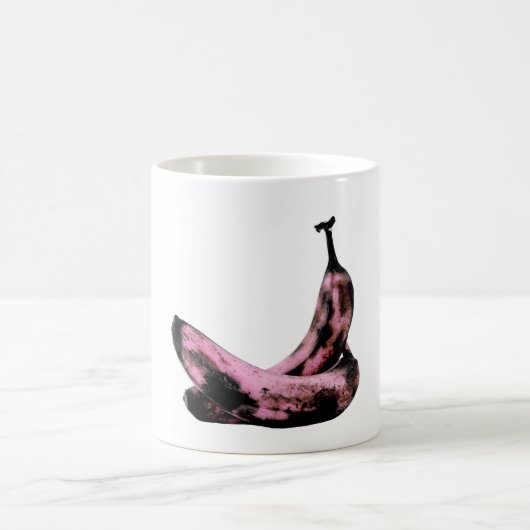 Rosa Bananen Cooler Spaß einzigartig Kaffeetasse (Mittel)