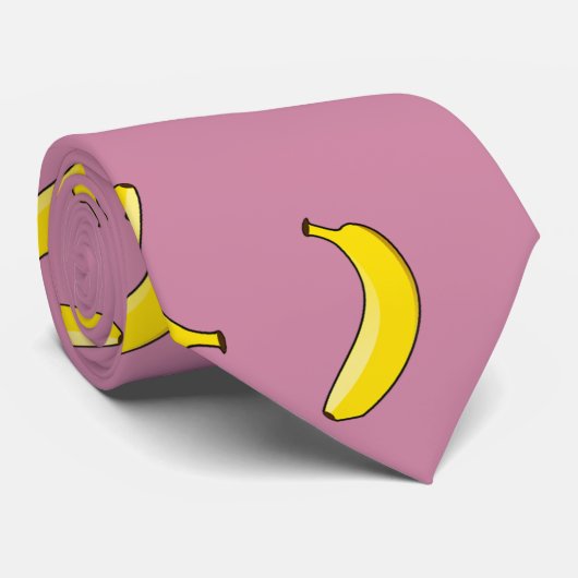 Rosa Bananen Krawatte (Gerollt)